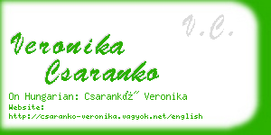 veronika csaranko business card